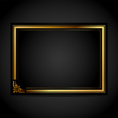 Golden frame. Invitation