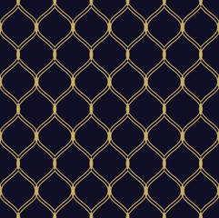 Vector ornamental seamless pattern. Gold background and wallpaper in Arabic style. Vector illustration for your design. 
