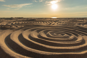 Fototapeta na wymiar Mystische Muster im Sand