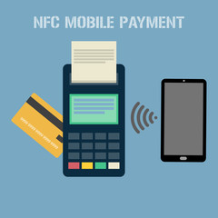 NFC Mobile payment concept.