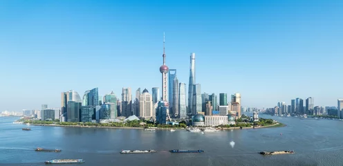 Zelfklevend Fotobehang shanghai skyline panorama © chungking