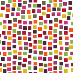 Seamless geometric pattern. Abstract background with geometric shapes. Pattern for fabric, gift wrapping, paper design, wallpaper, textile, tile, carpet. Vector illustration with squares.