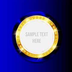 Golden frame with brilliants