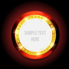 Golden frame with brilliants