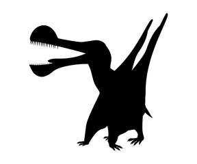 Tropeognathus silhouette dinosaur jurassic prehistoric animal © KozyrevaElena