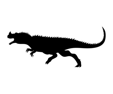 Ceratosaurus silhouette dinosaur jurassic prehistoric animal