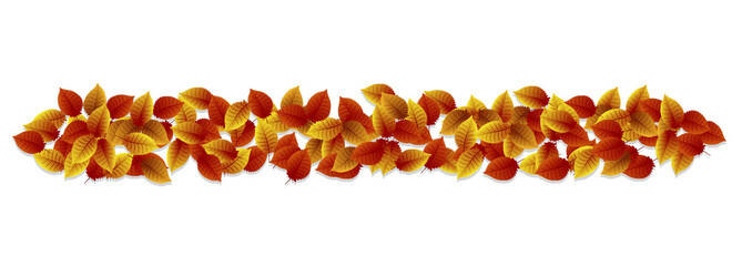 Blätterrand für Herbstdesign