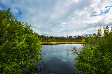 Taiga lake. Siberia,Russia