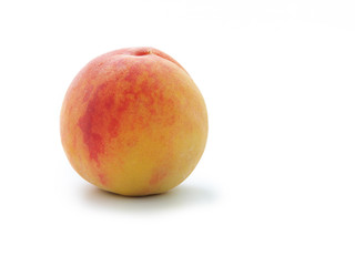 Peach on a white background