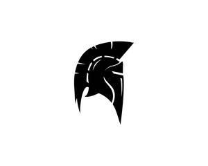 Naklejka premium Spartan helmet logo template vector icon design