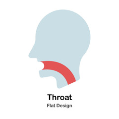 Throat Flat Illustration