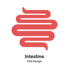 Intestine Flat Illustration