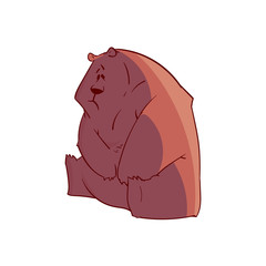 Cartoon vector bear