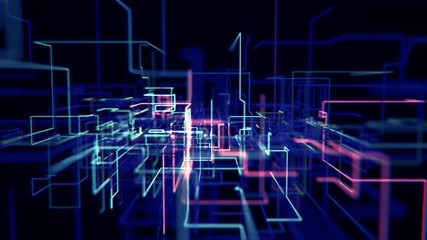 4K Abstract Network Growth