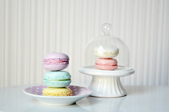 Colorful French macarrons
