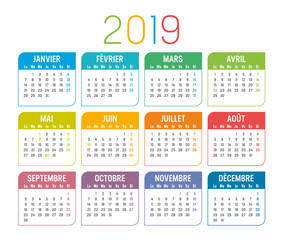 Calendrier Agenda 2019