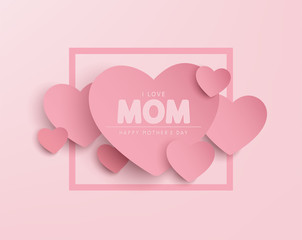 Fototapeta na wymiar happy mother's day banner vector design