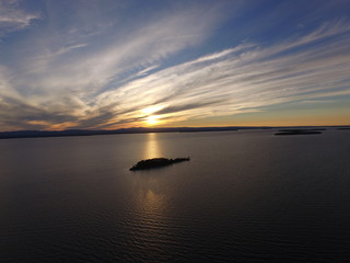 Naklejka premium Lake Champlain