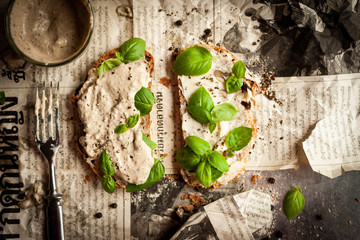 Tuna cream sandwich
