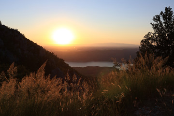 A ride in the Verdon Gorges at sunset