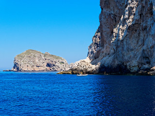 Beautiful view of Capo Caccia cliffs. Sardinia, Italy