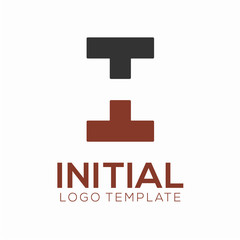 Fototapeta premium Combination Letter I and H Logo Vector Design Template