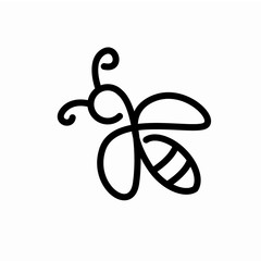 Minimalist Bee Logo Design Concept