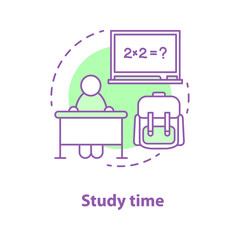 Study time concept icon