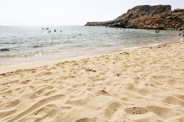 beach background of sea and sand 