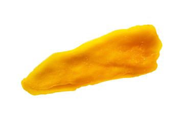 Dried Mango Fruit Isolated on White Background. Selective focus.