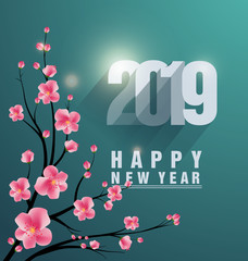 Happy New Year 2019. Chienese New Year, Year of the Pig