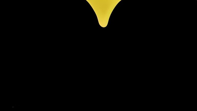 yellow slime on isolated black background