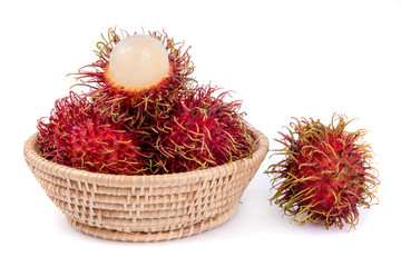rambutan isolated on white background