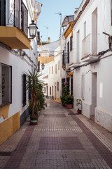 Fototapeta na wymiar Narrow street in Marbella city