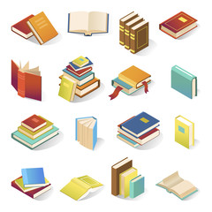 Book icon isometric set