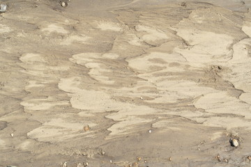 natural texture. drawing on the ground after rain