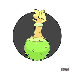 Halloween icon. Witch's potion.