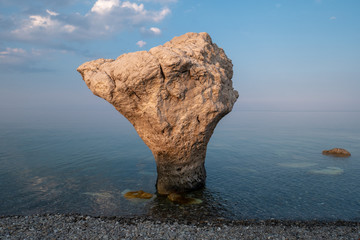 Anvil Rock  (Scoglio dell'incudine) a sea stack in Roseto Capo Spulico, Calabria