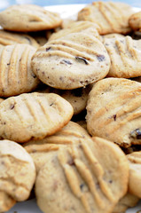 Closeup Of Ginger Raisin Cookies