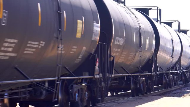 chemical tankers on train