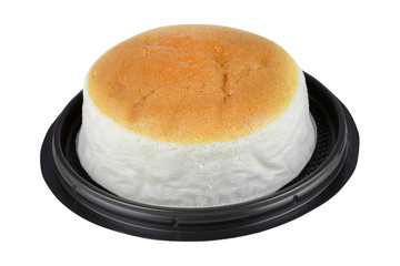 Homemade cheesecake, healthy summer dessert pie cheesecake - isloated on white background. clipping paths