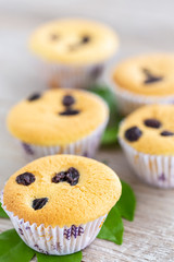 Ancient egg cakes (Kanom khai in Thai name) in white paper cup