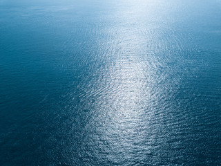 Bluw sea surface aerial view