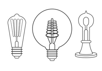 Vintage bulb lamp set - 216003999
