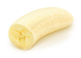Half of banana isolated on a white.