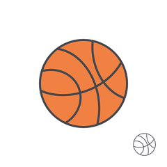 Fototapeta premium Basketball ball. line style. isolated on white background