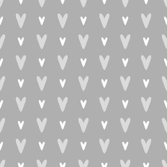 Cute square romantic seamless pattern with hearts