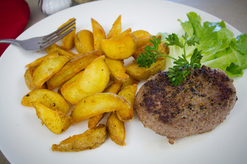 steak haché et wedge