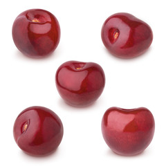 Cherry set. With clipping path.
