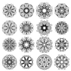 Ornamental Line Pattern. Round Texture. Geometric Ornament